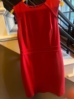 Banana Republic Red Cap-Sleeve Sheath Dress